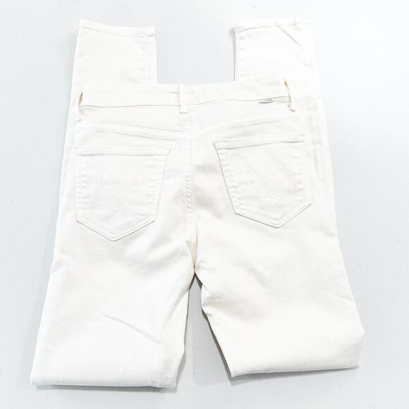 Mother High Waisted Looker Soft Focus Off White Denim Jeans Size 25 - Picture 3 of 9